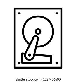 hard drive line icon