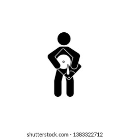 Hard drive man icon. Simple glyph, flat vector of technology with people icons for UI and UX, website or mobile application