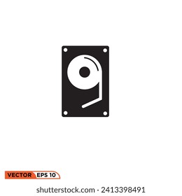 Hard drive recovery data icon vector graphic of template 