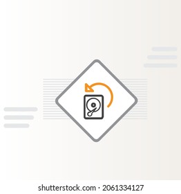 HARD DRIVE RECOVERY ICON VECTOR DESIGN