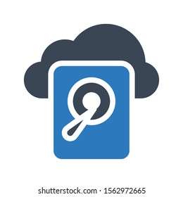 hard drive  vector glyph colour icon 