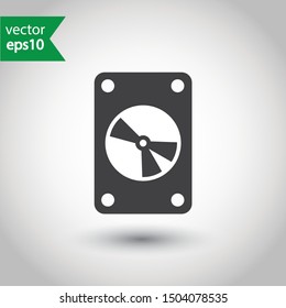Hard drive vector icon. External hard disk icon. Hard disk drive sign. Sata flat pictogram 