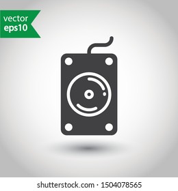 Hard drive vector icon. External hard disk icon. Hard disk drive sign. Sata flat pictogram 