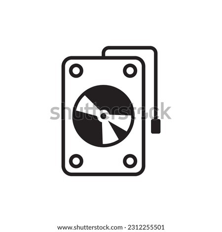 Hard drive vector icon. External hard disk icon. Hard disk drive flat sign design. Sata symbol pictogram. UX UI icon 