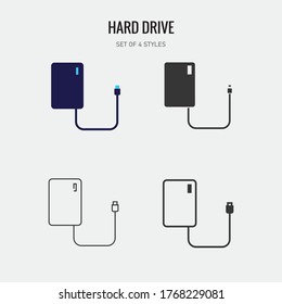 hard drive vector icon storage device icon