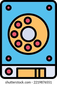 Hard Drive Vector icon which is suitable for commercial work and easily modify or edit it
