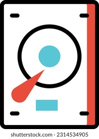 hard drive Vector illustration on a transparent background. Premium quality symmbols. Line Color vector icons for concept and graphic design.