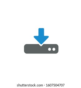 Hard drive vector logo symbol 