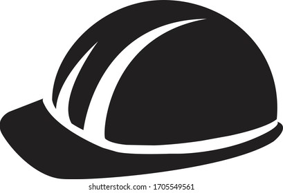 Hard Hat Builder Man Black Symbol