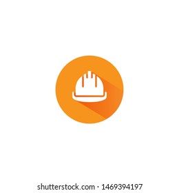hard hat circle icon design vector