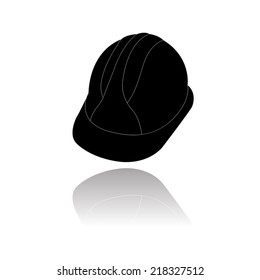 Hard Hat Construction Icon with shadow