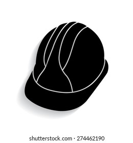 Hard Hat Construction Icon with shadow 