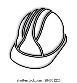 Hard Hat Construction Icon with shadow 