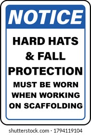Hard Hat & Fall Protection Sign