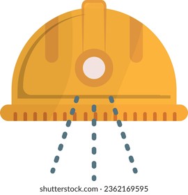 Hard Hat with Flashlight concept, Helmet Light Mount vector color icon design, Handyman Services symbol, House Repairing sign, Civil Engineering and Building Contractor stock illustration