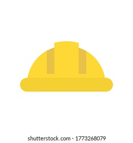 Hard hat flat, construction hard hat icon, vector illustration isolated on white background