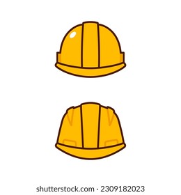 Hard Hat Flat Design Illustrations