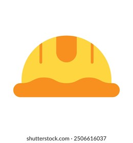 Hard Hat Flat Icon Design For Personal nad Commercial Use
