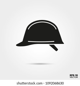 hard hat glyph icon vector