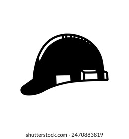 Hard Hat Glyph Icon, Vector illustration