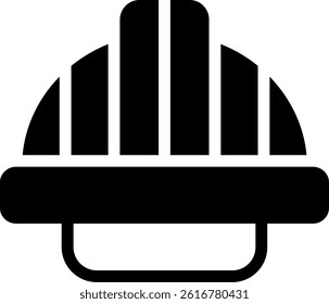 Hard Hat Glyph Vector Icon Design
