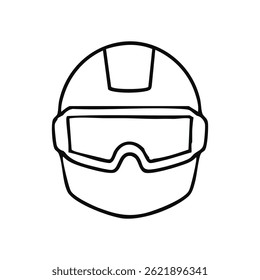 Hard Hat With Goggles Icon