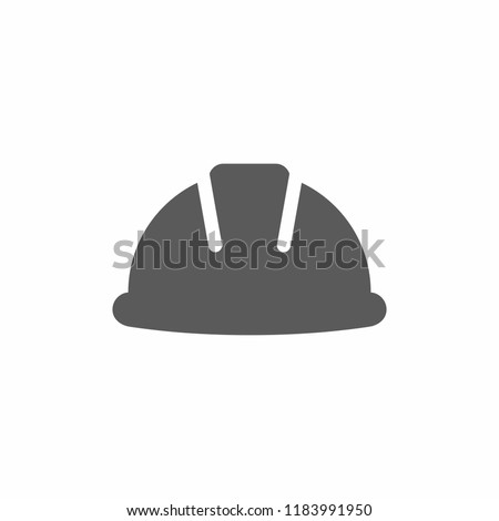Hard hat, helmet vector icon