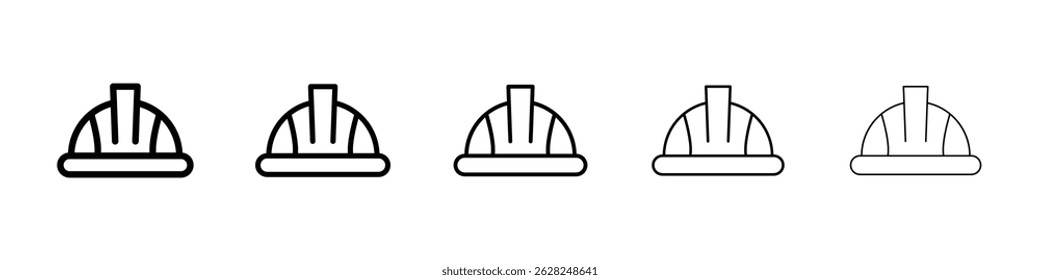 Hard hat icon in black. Vector illustration for graphic design