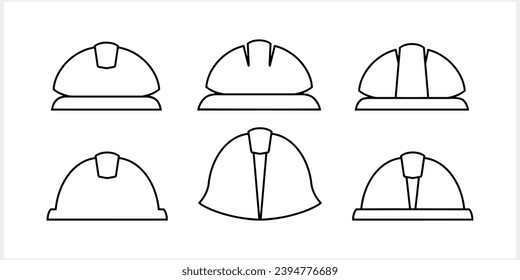 Hard hat icon Building sketch cloth clipart Vector stock illustration EPS 10