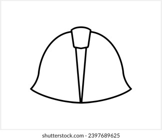 Hard hat icon Building sketch cloth clipart Vector stock illustration EPS 10