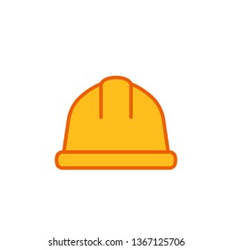 Hard hat icon. Clipart image isolated on white background