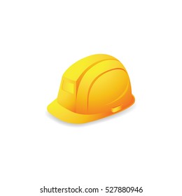Hard hat icon in color. Construction head protection
