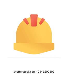 hard hat icon, colored flat vector. modern and minimalist design.
