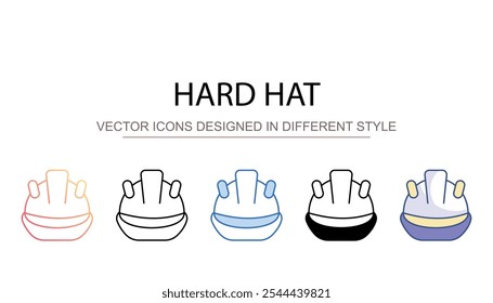 Hard Hat icon design with white background stock illustration