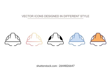 Hard hat icon design with white background stock illustration