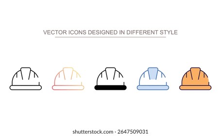 Hard Hat icon design with white background stock illustration