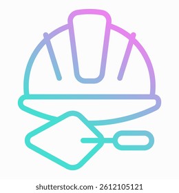 Hard Hat Icon Element For Design
