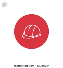  hard hat icon flat.