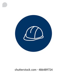  hard hat icon flat.