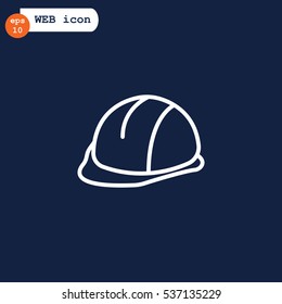  hard hat icon flat.