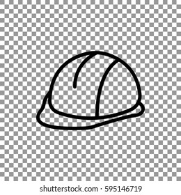  hard hat icon flat.