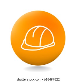  hard hat icon flat.