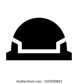 hard hat icon isolated sign symbol vector illustration - high quality black style vector icons
