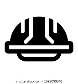 hard hat icon isolated sign symbol vector illustration - high quality black style vector icons

