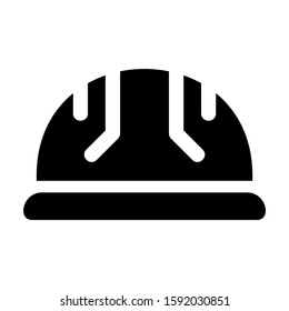 hard hat icon isolated sign symbol vector illustration - high quality black style vector icons
