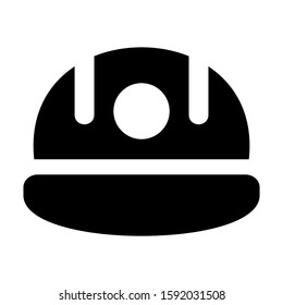 hard hat icon isolated sign symbol vector illustration - high quality black style vector icons
