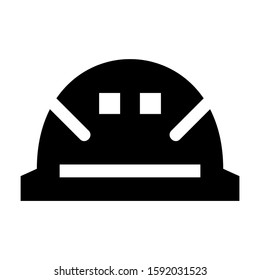 hard hat icon isolated sign symbol vector illustration - high quality black style vector icons
