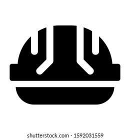 hard hat icon isolated sign symbol vector illustration - high quality black style vector icons
