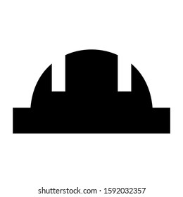hard hat icon isolated sign symbol vector illustration - high quality black style vector icons
