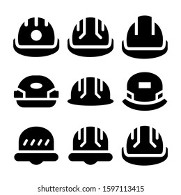 hard hat icon isolated sign symbol vector illustration - high quality black style vector icons
